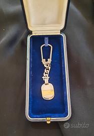 portachiavi in argento 925 con placca oro 750