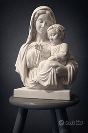 Statua Madonna con Bambino – Effetto Marmo (PLA)