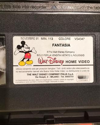 VHS Disney Fantasia Originale