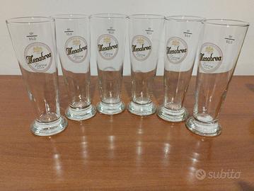 6 Bicchieri da birra marca Menabrea 1846