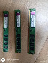 3 barrette di RAM Kingston ValueRAM DDR3 da 4GB