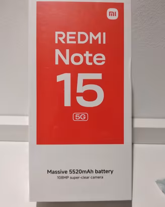 XIAOMI REDMI NOTE 15 5G 8GB/256GB BLACK,SIGILLATO