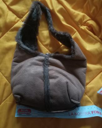 borsa scamosciata pelo