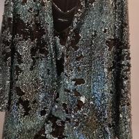completo giacca e tubino paillettes cangianti