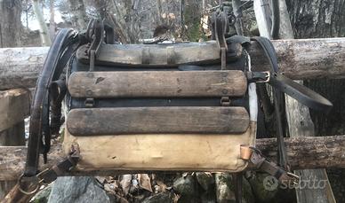 Sella basto militare per cavalli, mulo , asini