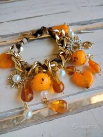 bracciale leopardato il vetro di murano 