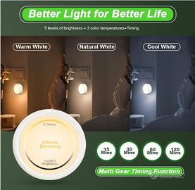 4xluci LED sottopensile ricaricabile c telecomando