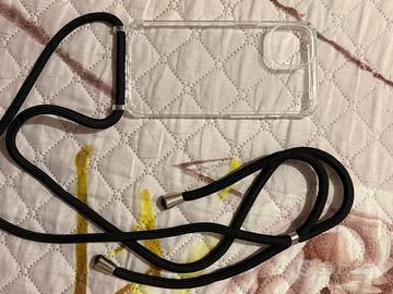 Cover trasparente con laccio per Iphone 13