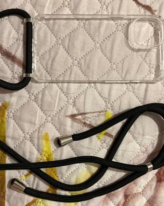 Cover trasparente con laccio per Iphone 13