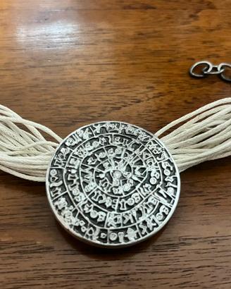 Bracciale in acciaio e cotone