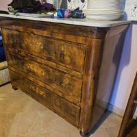 Cassettiera d'epoca in legno massello