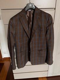 Giacca tessuto lana viscosa marrone Fusaro Antonio