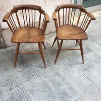 Sedie stile Windsor 1960 in legno di noce