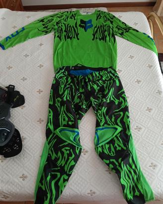 Tuta motocross Fox con pettorina