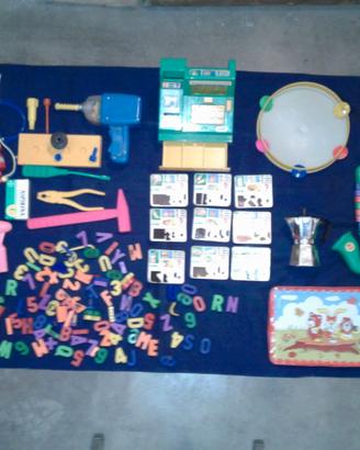 Giochi vari bambini cassa dottore strumenti musica