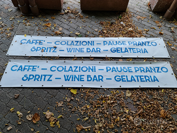 Striscione con scritte per BAR