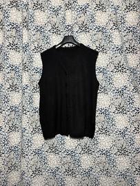Gilet donna nero in maglia