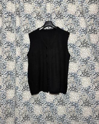 Gilet donna nero in maglia