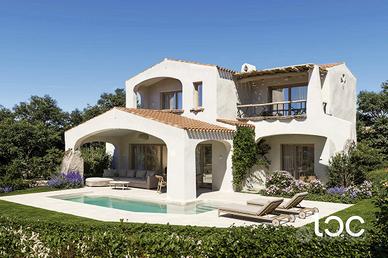 Esclusiva villa con piscina vista mare