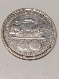 Mezzo Dollaro Americano in Argento del 1893