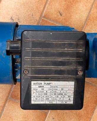Motore/pompa acqua per cisterna 0,5HP
