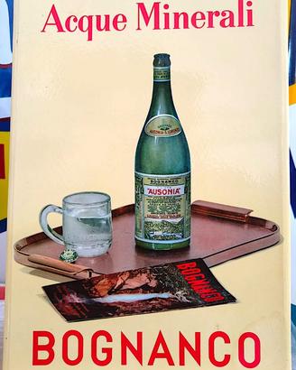 Acqua minerale targa tabella insegna originale '50