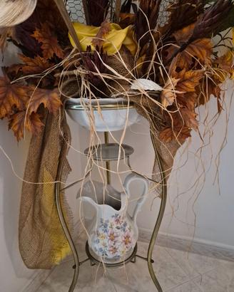 set catino & brocca toilette con sostegno
