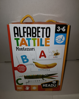 Gioco Alfabeto tattile Montessori Headu