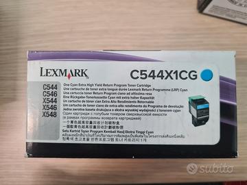 toner stampante LEXMARK CIANO 4000 COPIE mai usato