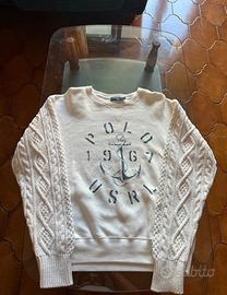Polo Ralph Lauren Felpa Crewneck Panna taglia M