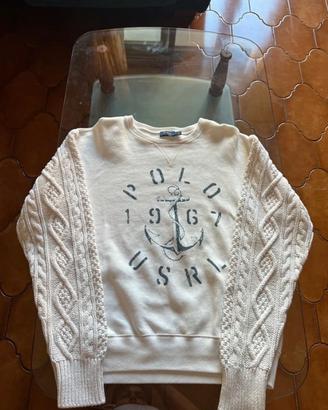 Polo Ralph Lauren Felpa Crewneck Panna taglia M