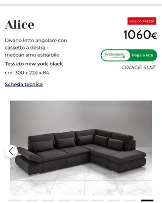 Divano con penisola