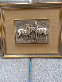 Quadro in bassorilievo argento 800