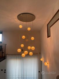 Lampadario e 3 applique Catellani e Smith