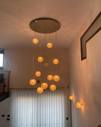 Lampadario e 3 applique Catellani e Smith
