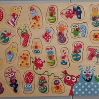 Puzzle didattico in legno per bambini