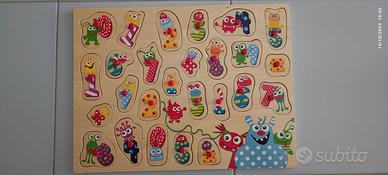 Puzzle didattico in legno per bambini