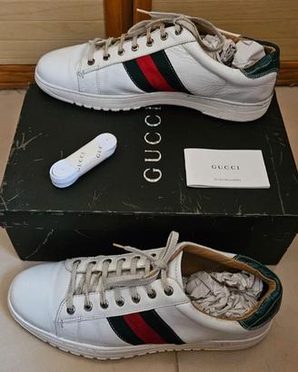scarpe sneakers GUCCI Alligator bianche TG 45