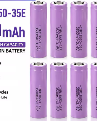 n.10 Batterie INR18650-35E 3500mAh 3.6-3.7V