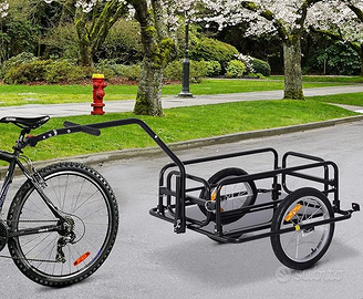 Carrello Rimorchio Bici HOMCOM – Cargo 36kg