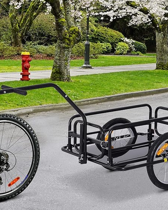 Carrello Rimorchio Bici HOMCOM – Cargo 36kg