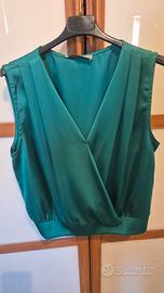 top verde smeraldo  taglia L