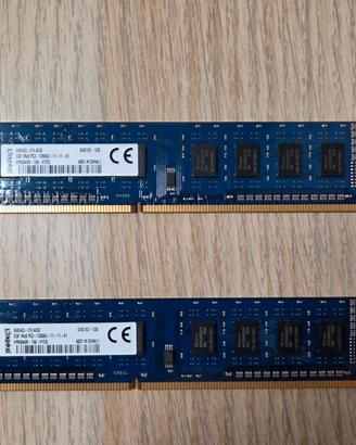 RAM KINGSTON 2 X 2GB (4GB) DDR3 PC3-12800U DESKTOP