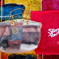 Borsa shopper grande Secret Pon Pon con pelo