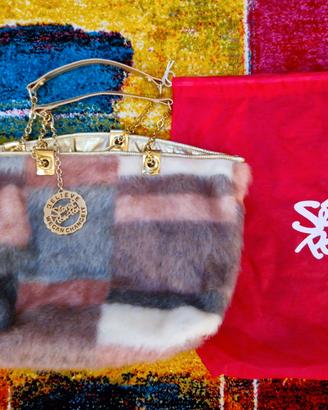Borsa shopper grande Secret Pon Pon con pelo