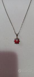 Collana con ciondolo tutto in argento 925 vintage 