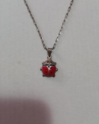 Collana con ciondolo tutto in argento 925 vintage 