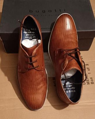 NUOVE! Scarpe eleganti uomo Bugatti in pelle 42
