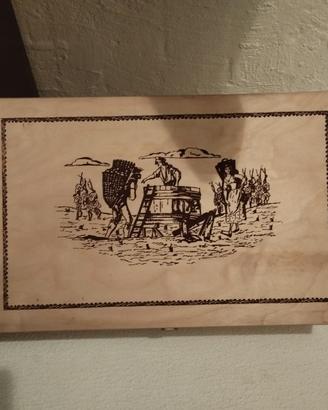 Cassetta di legno per sei bottiglie