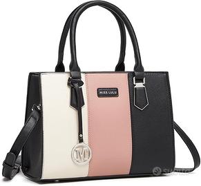 Miss Lulu Borsa a Mano Donna in PU Tricolore